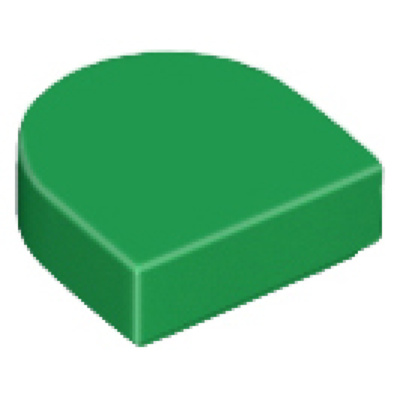 Tegel, Half Rond 1x1 Green